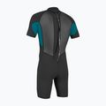 Детски неопренов костюм за плуване O'Neill Youth Reactor-2 2mm Back Zip SS Spring black/tide pool 2