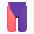 Детски бански Speedo Endurance+ с висока талия лилаво/червено