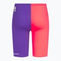 Детски бански Speedo Endurance+ с висока талия лилаво/червено 2
