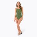 Speedo Boomstar Allover Muscleback дамски едноцветен бански костюм черен/жълт 68-12299A599 2