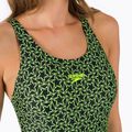 Speedo Boomstar Allover Muscleback дамски едноцветен бански костюм черен/жълт 68-12299A599 4
