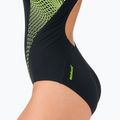 Speedo Fit Laneback дамски бански костюм черно и жълто 68-11389F344 5