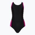 Speedo Boom Logo Splice Muscleback B344 Детски едноцветен бански костюм Black 12859B344