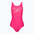 Дамски бански костюм Speedo Logo Deep U-Back от една част, розов 68-12369A657