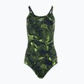 Дамски бански костюм от една част Speedo Allover Fixed Crossback black / atomic lime