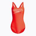 Дамски бански костюм Speedo Logo Deep U-Back от една част червен 68-12369