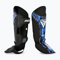 Протектори за пищял и стъпала RDX Instep New Aura F17 Shin black/blue 2