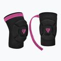 RDX K5 Hosiery Knee Foam протектори за колене черни/розови 3