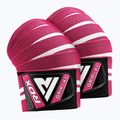 Лента за коляно RDX Weightlifting Gym Knee Wrap pink 2