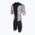 Мъжки костюм за триатлон ZONE3 Activate+ Kona Speed Short Sleeve Trisuit черен/бял/оранжев 2