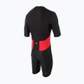 Мъжки костюм за триатлон ZONE3 Activate с къс ръкав и цип black/red 2