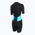 Дамски костюм за триатлон ZONE3 Activate SS Full Zip black/turquoise 3