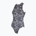 Дамски бански костюм от една част ZONE3 OWS Renew High Neck black/white 6
