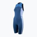 Дамски цял костюм за плуване ZONE3 Yulex Kneeskin multi blue/white
