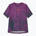 Дамска тениска за колоездене Endura Singletrack Print W end purple 6