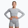 Дамски тренировъчен топ с дълъг ръкав Gymshark Vital Seamless Crop Top light grey