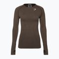 Дамски тренировъчен топ с дълъг ръкав Gymshark Vital Seamless Top brown/white 6