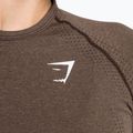 Дамски тренировъчен топ с дълъг ръкав Gymshark Vital Seamless Top brown/white 5