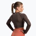 Горнище с дълъг ръкав за тренировка за жени Gymshark Vital Seamless Crop Top penny brown marl 3