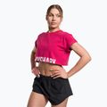 Дамски топ Gymshark Training Fraction Crop Top lava pink