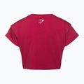 Дамски топ Gymshark Training Fraction Crop Top lava pink 6