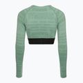 Дамски топ за тренировки с дълъг ръкав Gymshark Vision Crop Top green/black 6