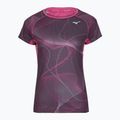 Дамска тениска за бягане Mizuno Aero Tee gape wine