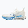 Дамски обувки за бягане Mizuno Wave Neo Wind бели/сребърни/мирно сини 9