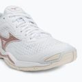 Дамски обувки за хандбал Mizuno Wave Stealth V white/rose/snow white 7