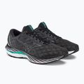 Мъжки обувки за бягане Mizuno Wave Inspire 19 black/ metallic gray/ bisgreen 4