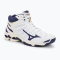 Мъжки обувки за волейбол Mizuno Wave Voltage Mid white / blue ribbon / mp gold
