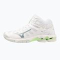 Дамски обувки за волейбол Mizuno Wave Voltage Mid white/glacial ridge/patina green 8