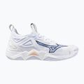 Дамски обувки за волейбол Mizuno Wave Momentum 3 white/ navy peony/ peach parfait