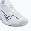 Дамски обувки за хандбал Mizuno Wave Mirage 5 white/navy peony/peach parfait 7