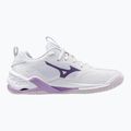 Mizuno Wav Stealth Neo 2 обувки за хандбал бяло / морска боровинка / праскова parfait 2