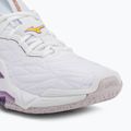 Mizuno Wav Stealth Neo 2 обувки за хандбал бяло / морска боровинка / праскова parfait 7