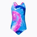 Детски бански от една част Nike Tie Dye Spiderback син NESSC719-458
