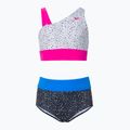 Детски бански костюм от две части Nike Water Dots Asymmetrical бяло и черно NESSC725-001