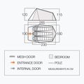 Палатка за трекинг 3-местна Vango Soul 300 deep blue 3