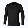 Мъжка тениска за бягане с дълъг ръкав Mizuno Dryaeroflow Half Zip black