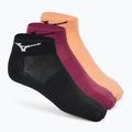 Чорапи Mizuno Training Mid black/apricot ice/violet quatz  3 чифта