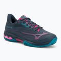 Дамски обувки за падел Mizuno Wave Exceed Light 2 midnight navy/ fuchsia purple/ emamel blue