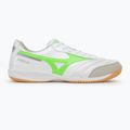Mizuno Morelia Sala Elite IN мъжки футболни обувки бяло/неоново зелено/галактическо сребристо 2