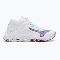 Дамски волейболни обувки Mizuno Wave Lightning Z8 Mid бели/лилаво индиго/camelliaros 2