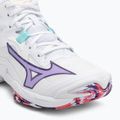 Дамски волейболни обувки Mizuno Wave Lightning Z8 Mid бели/лилаво индиго/camelliaros 7