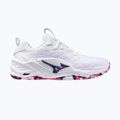 Обувки за хандбал Mizuno Wav Stealth Neo 2 white/violet indigo/camellia rose