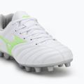 Детски футболни обувки Mizuno Monarcida Neo III Select Jr Md white/neon green 7