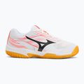 Детски обувки за тенис Mizuno Break Shot 5 Jr CC white/calypso coral/citrus 2