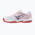 Детски обувки за тенис Mizuno Break Shot 5 Jr CC white/blue granite/calypso coral 8
