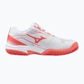 Детски обувки за тенис Mizuno Break Shot 5 Jr CC white/blue granite/calypso coral 9